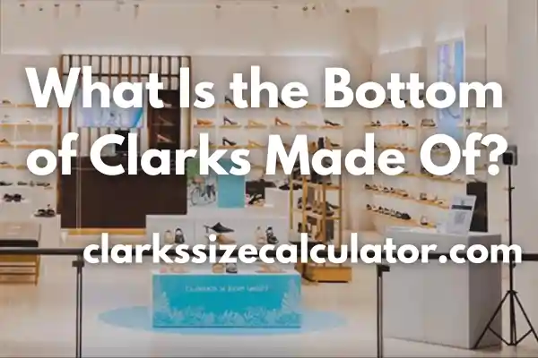 What Is the Bottom of Clarks Made Of?